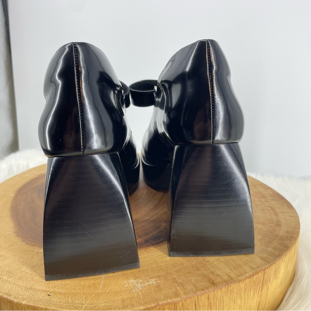 Jeffrey Campbell Black Patent Platform Mary Jane Heels - Picture 4 of 11